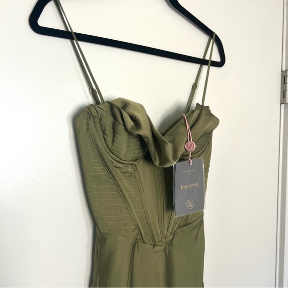 House of CB Myrna olive green corset midi dress size XS! - Picture 4 of 13